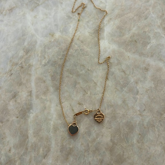 Gold Necklace Mini Heart Pendant Tiffany Tiffany And Double Heart
